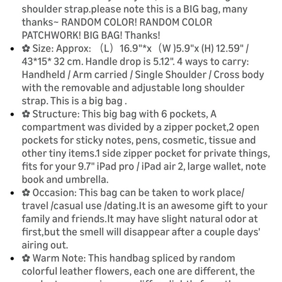 Colorful Patchwork Tote Bag - Picture 8 of 14